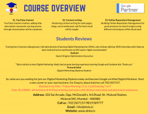 digital marketing course in mumbai fees